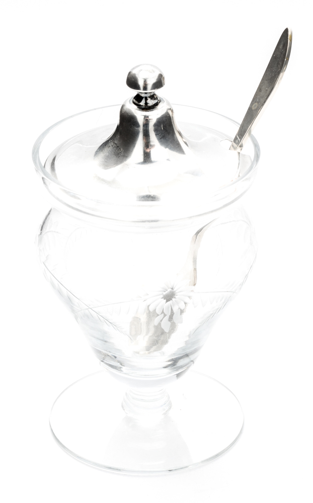 Matthews Company and Webster Co. Sterling Silver and Etched Glass Tableware