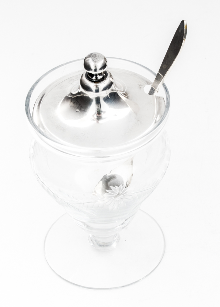 Matthews Company and Webster Co. Sterling Silver and Etched Glass Tableware