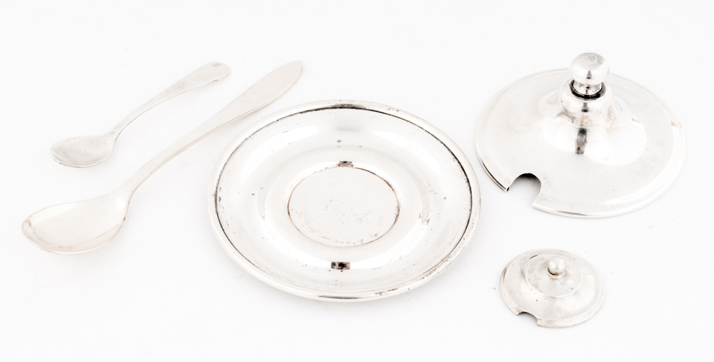 Matthews Company and Webster Co. Sterling Silver and Etched Glass Tableware