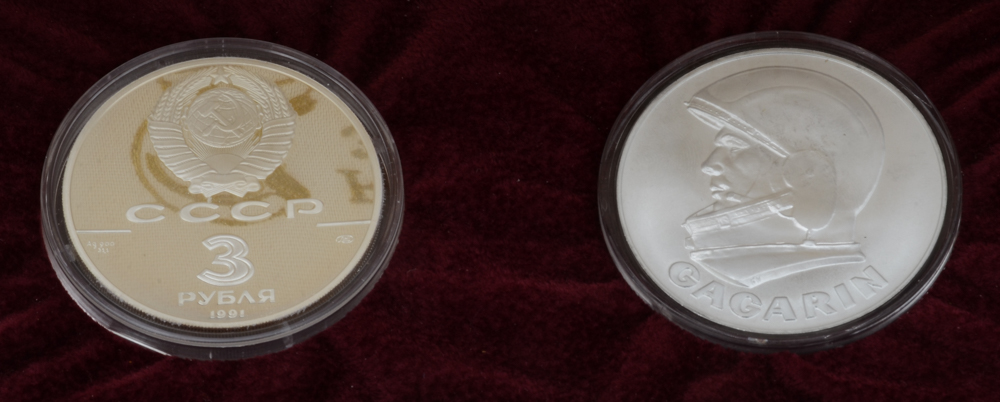 1991 USSR First Man in Space Silver Coin Set