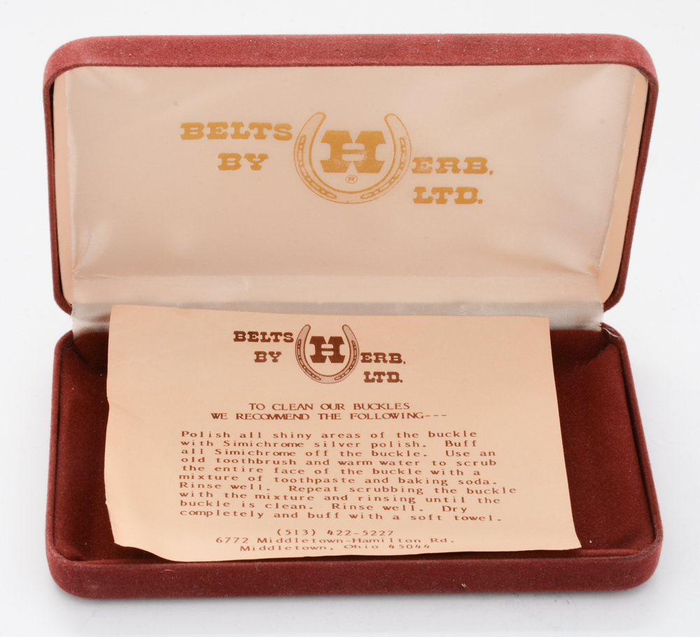 Engraved Silver Plated Belt Buckle