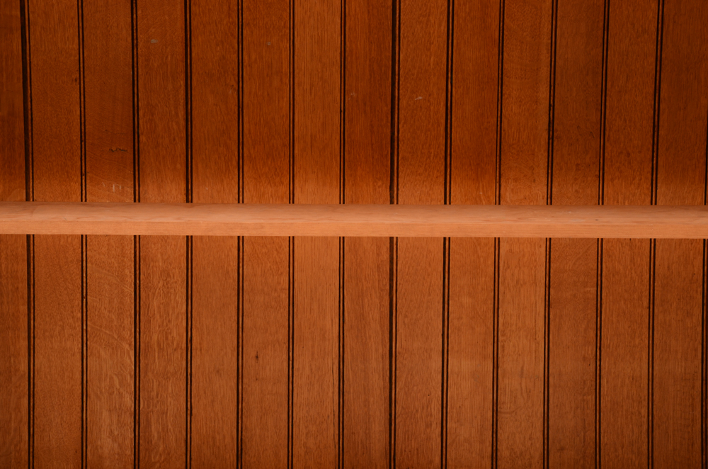 Antique Oak Bookcase with Glass Doors