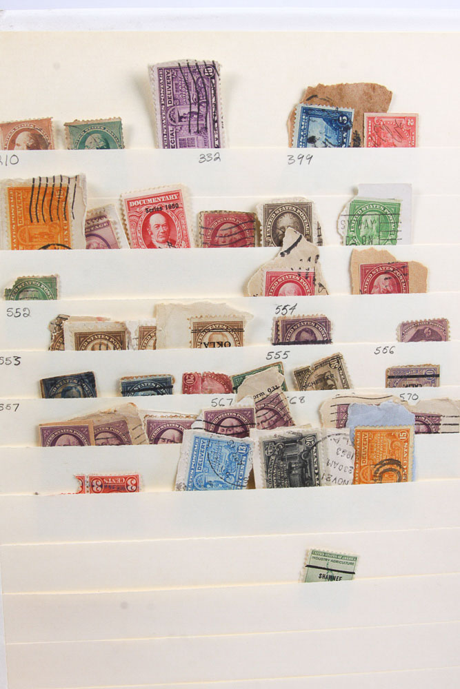 Postage Stamp Collection In Vintage Albums