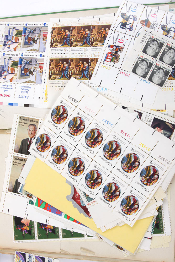 Postage Stamp Collection In Vintage Albums