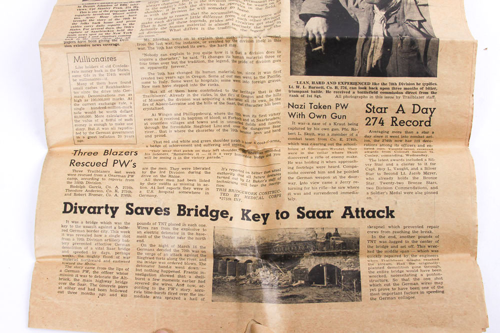 Vintage World War I and II-Era Newspapers