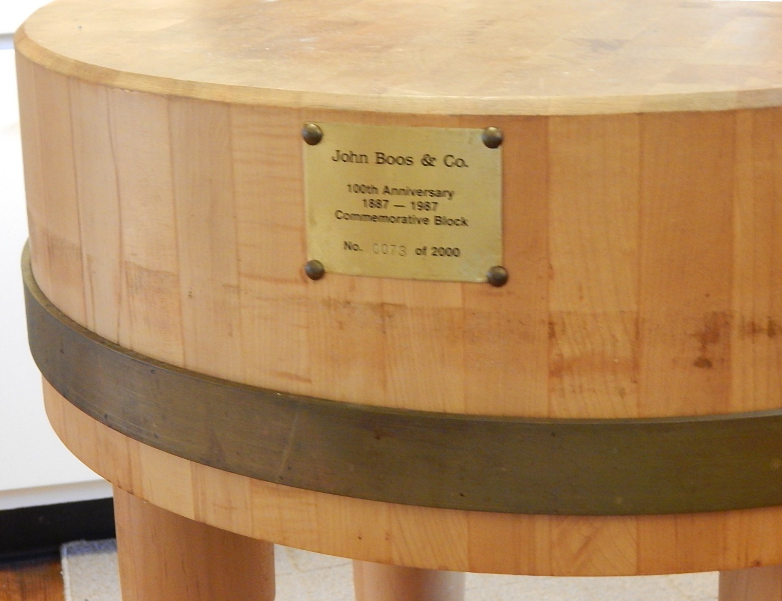 Circular John Boos Butcher Block Table