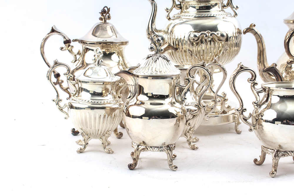Silver on Copper Tea Set