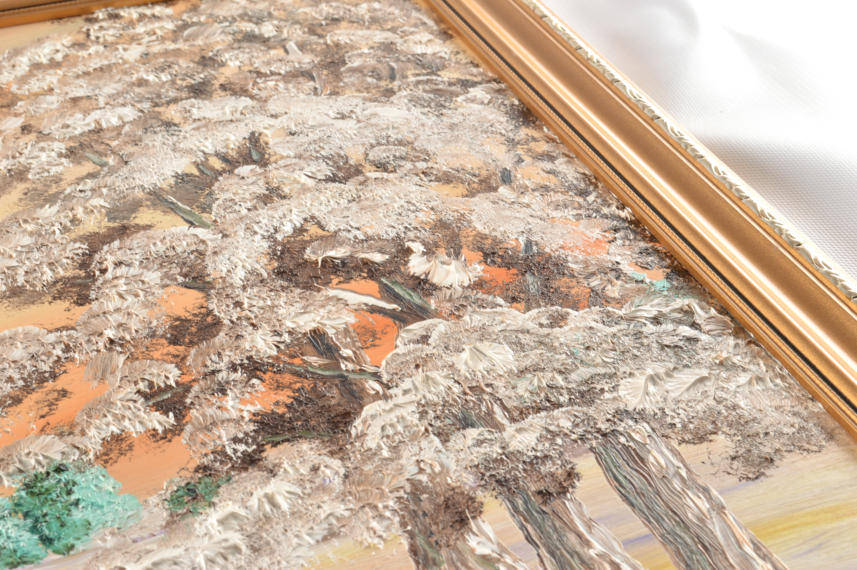 D. Woodbine Oil on Board Winter Landscape Painting