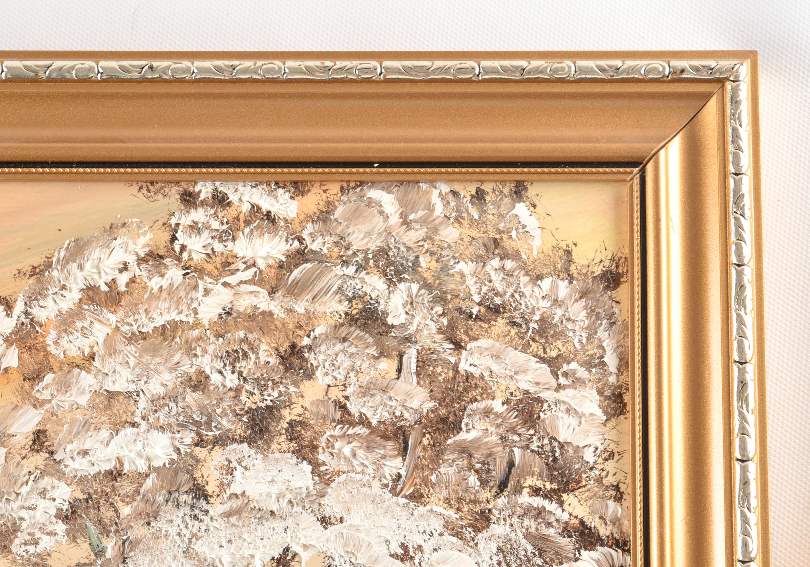 D. Woodbine Oil on Board Winter Landscape Painting