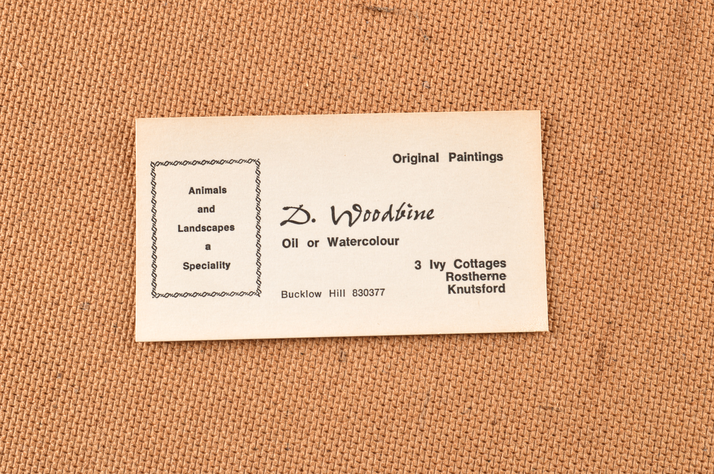 D. Woodbine Oil on Board Winter Landscape Painting