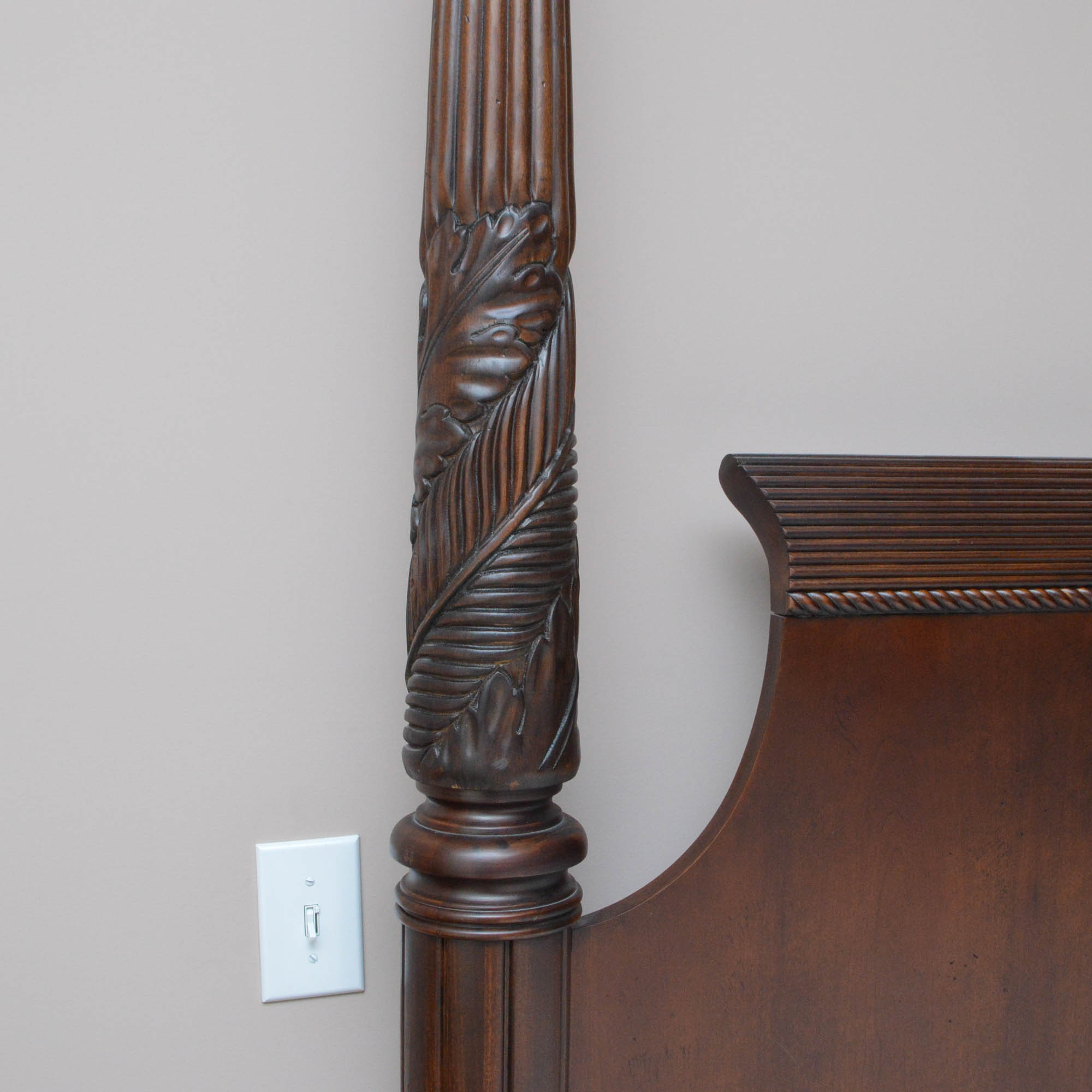 Four-Poster Mahogany King-Size Bed Frame by Thomasville