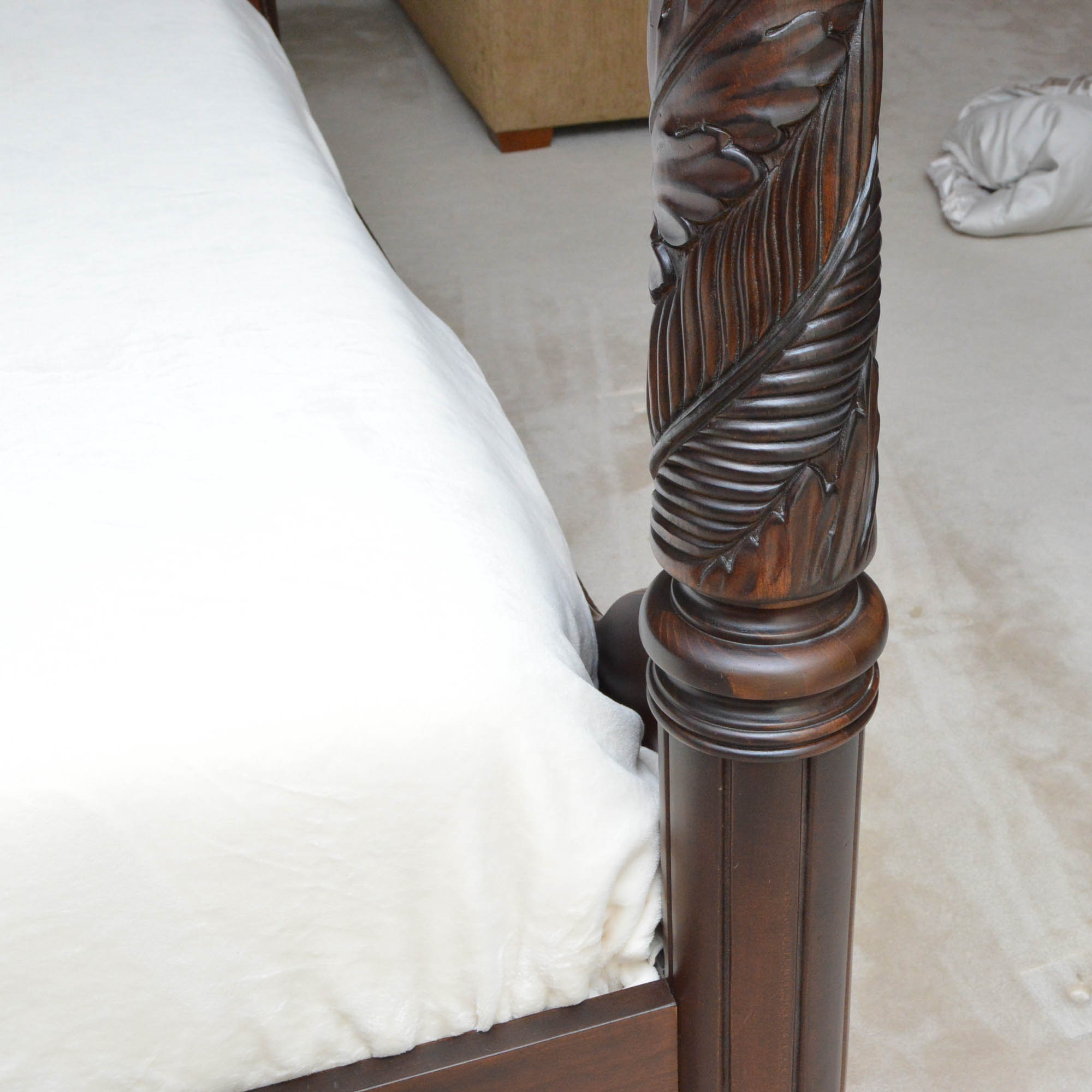 Four-Poster Mahogany King-Size Bed Frame by Thomasville