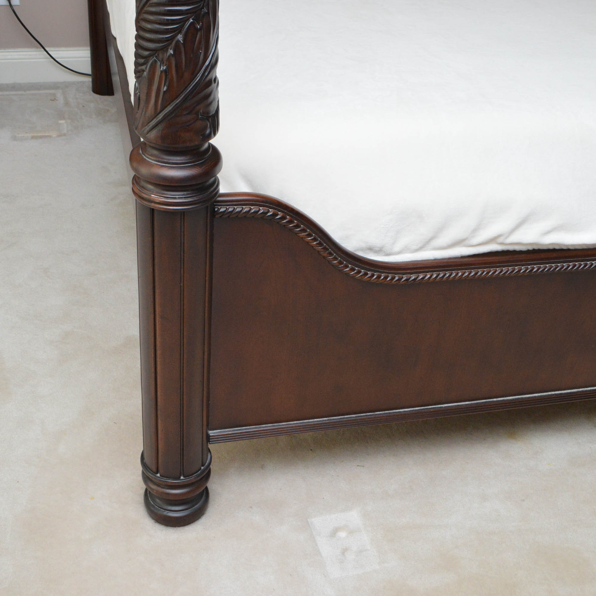 Four-Poster Mahogany King-Size Bed Frame by Thomasville