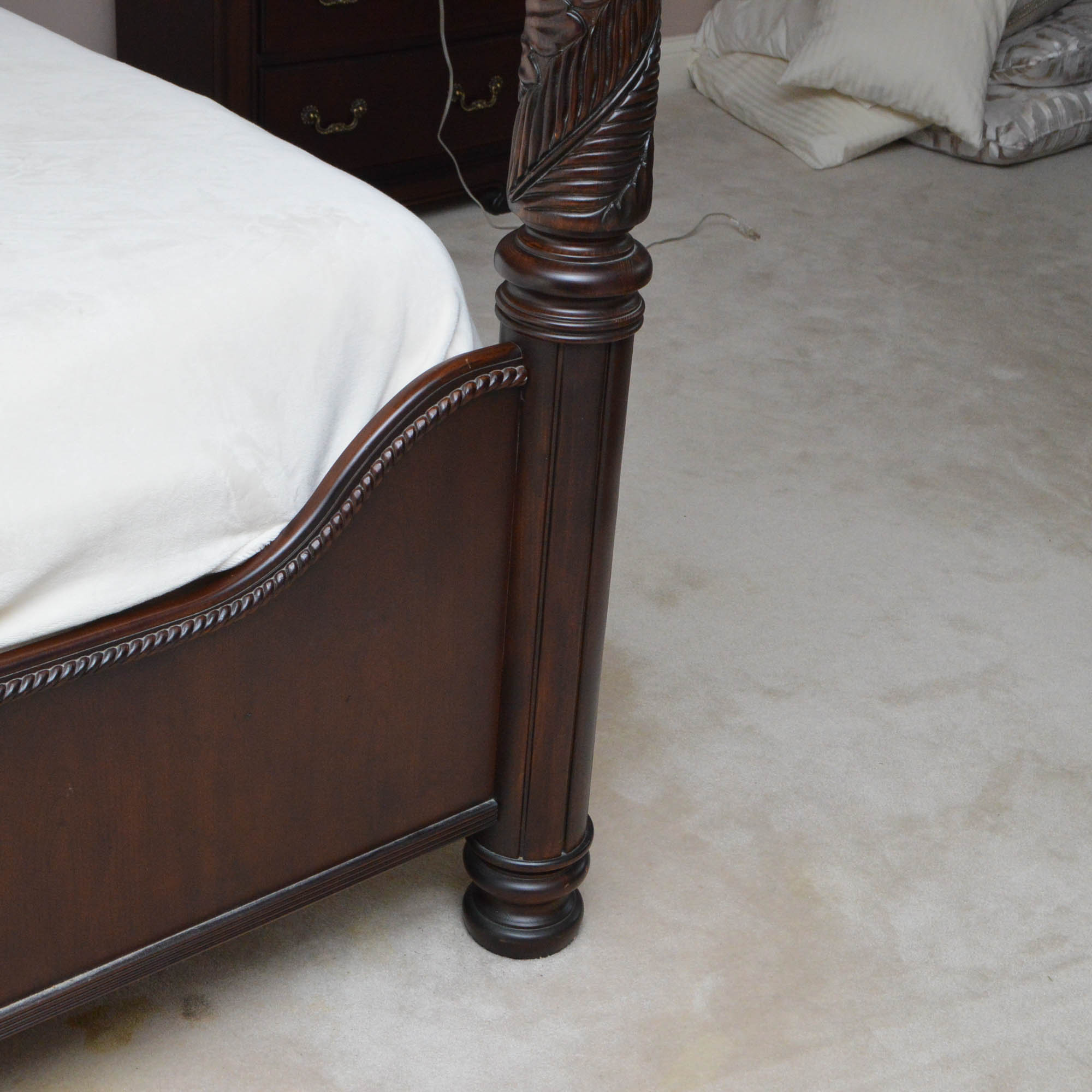 Four-Poster Mahogany King-Size Bed Frame by Thomasville