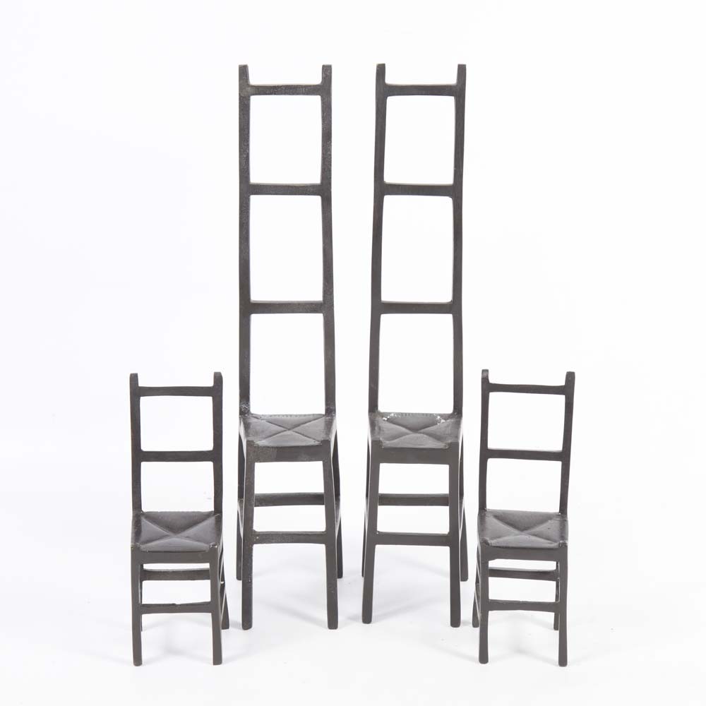 Cast Iron Chair Sculptures