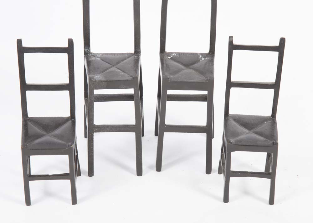 Cast Iron Chair Sculptures