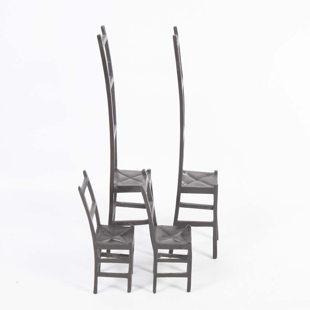 Cast Iron Chair Sculptures