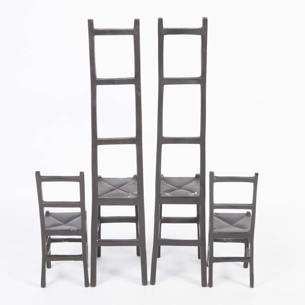 Cast Iron Chair Sculptures