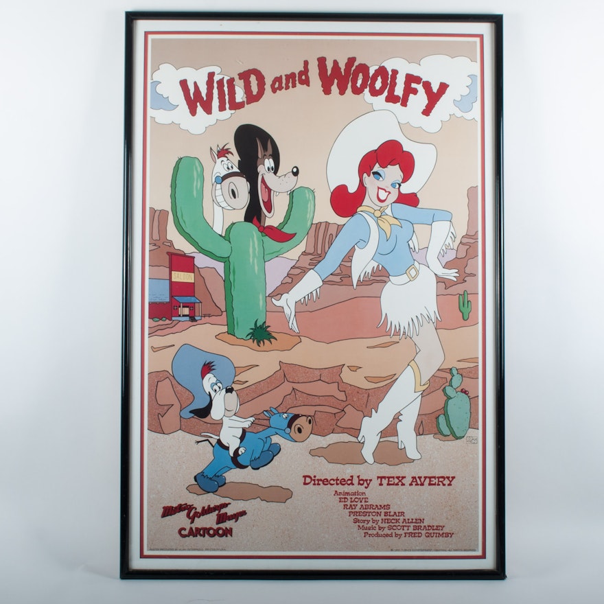 Framed Vintage 'Wild and Woolfy' Poster