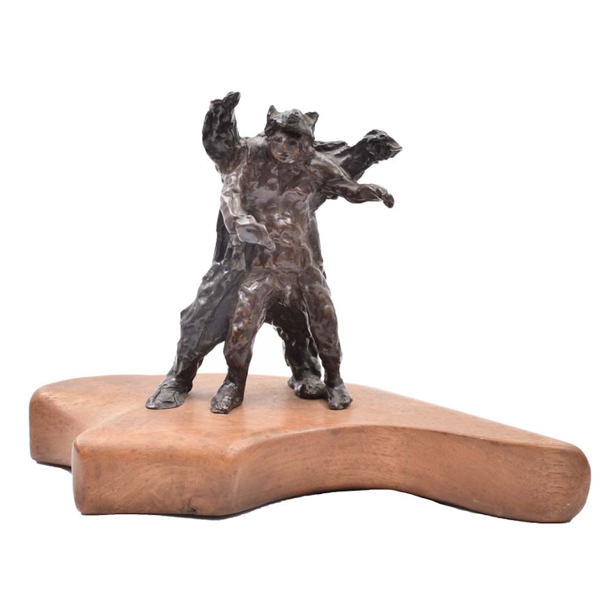 After Daniel Stolpe Bronze Sculpture "Bear Spirit"