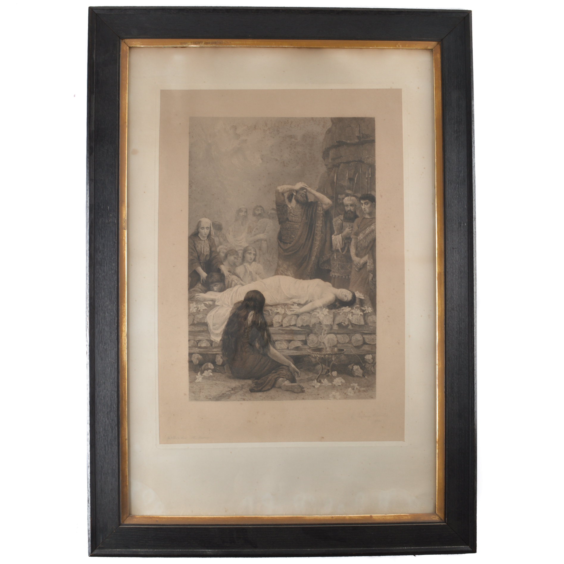 Antique Edwin Long Biblical Intaglio Engraving by George Sidney Hunt