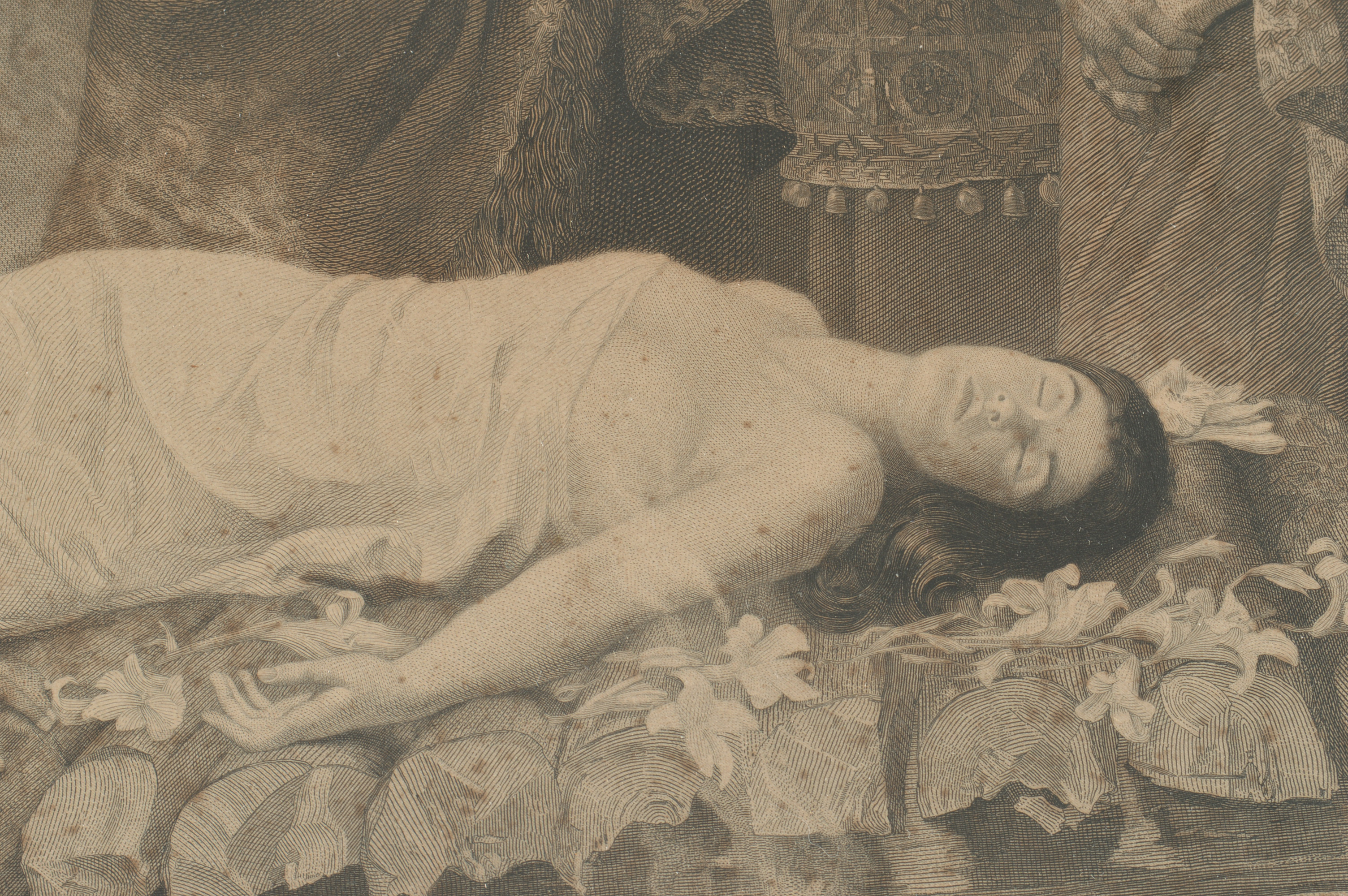 Antique Edwin Long Biblical Intaglio Engraving by George Sidney Hunt