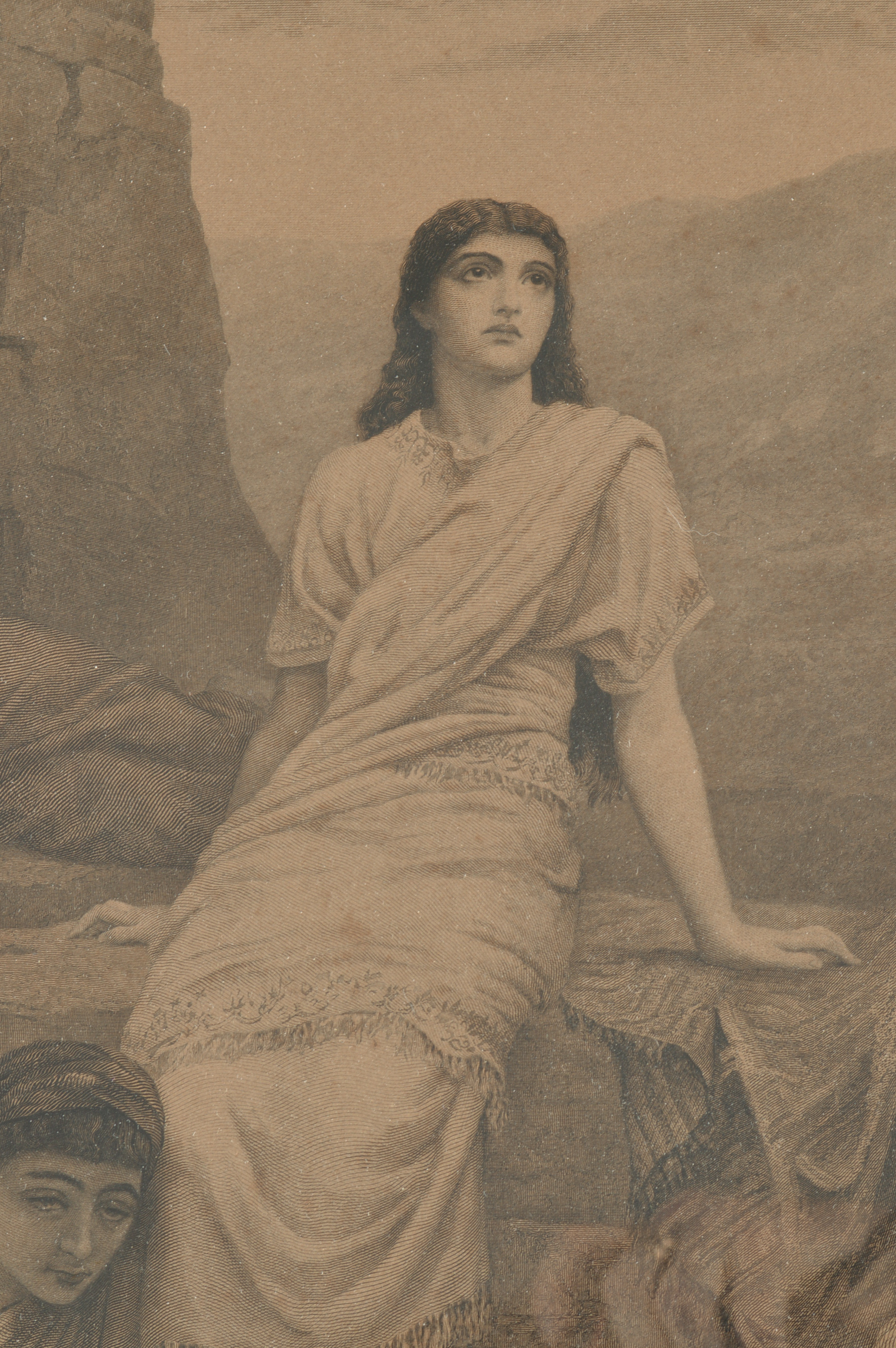 Antique Edwin Long Biblical Intaglio Engraving by George Sidney Hunt