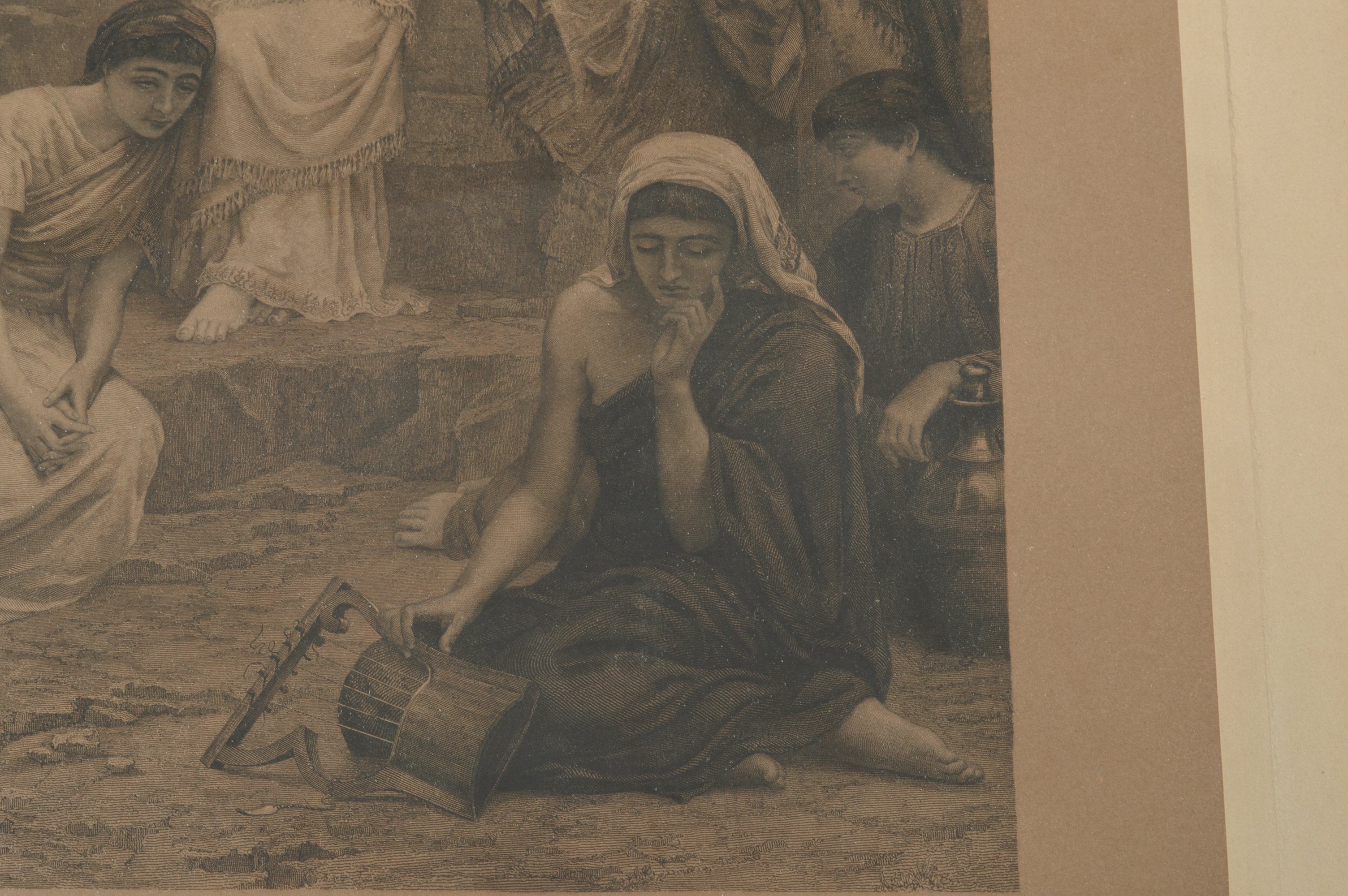 Antique Edwin Long Biblical Intaglio Engraving by George Sidney Hunt