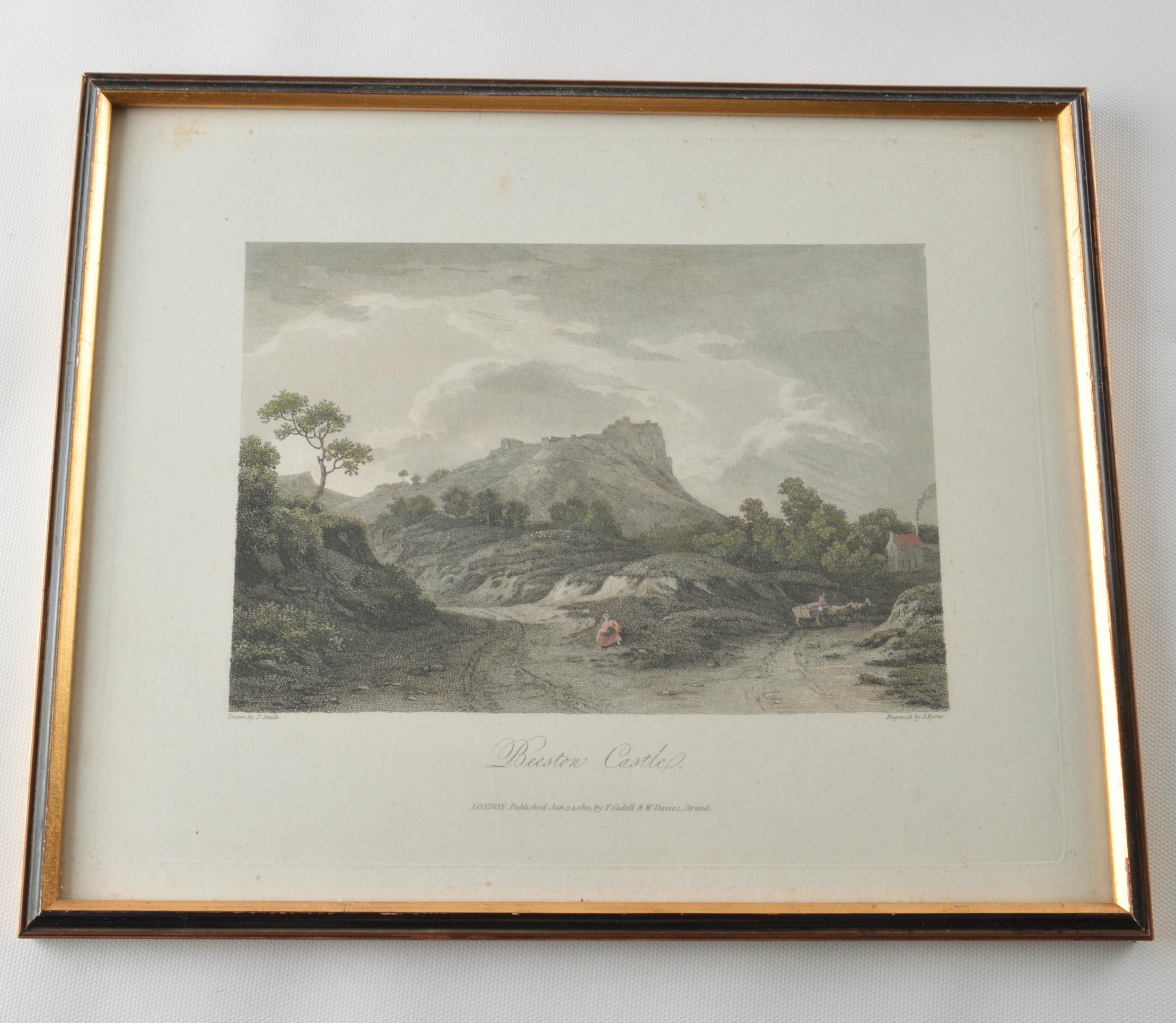 Three Antique to Vintage Colored Engravings
