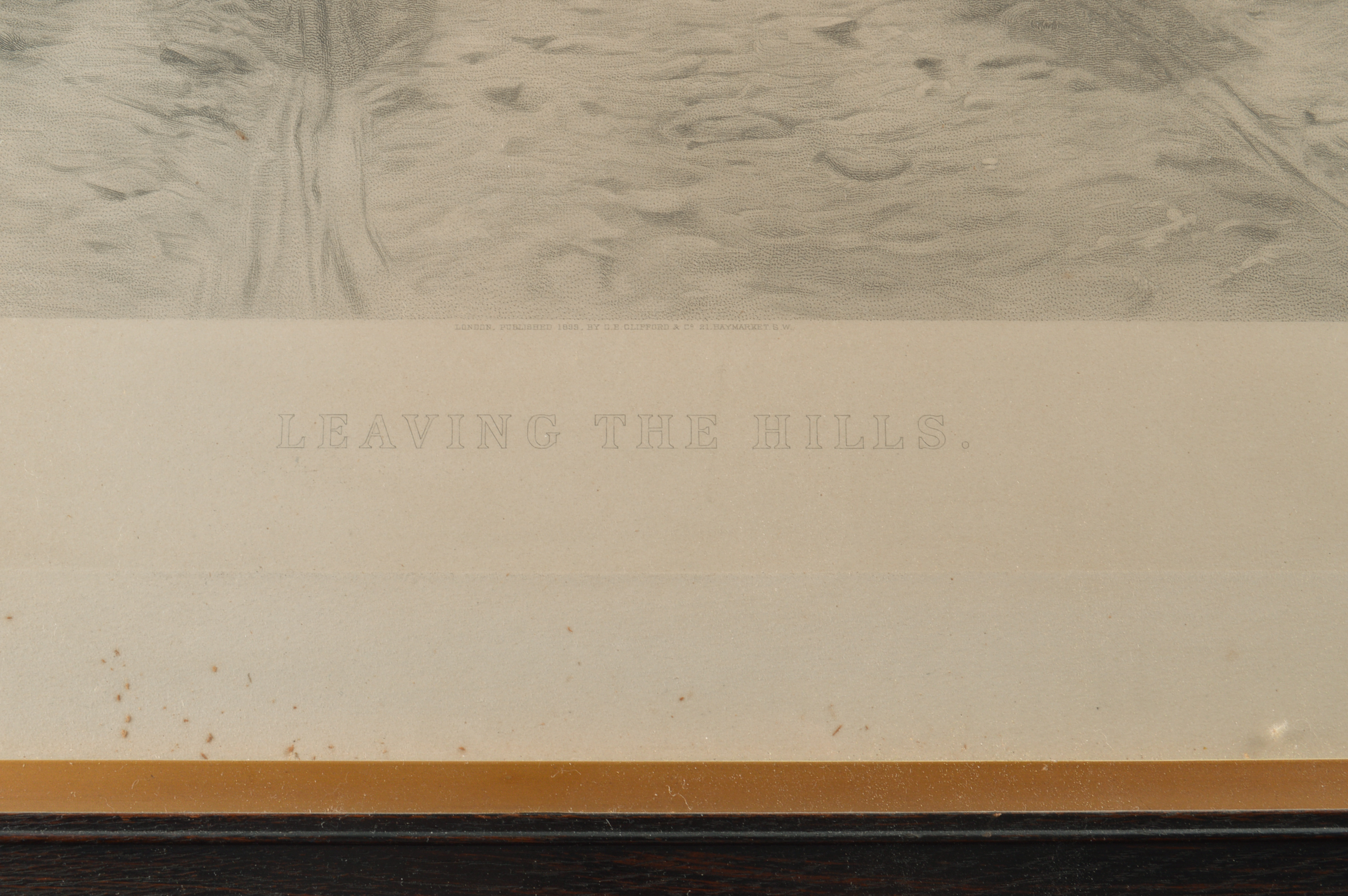 Antique Joseph Farquharson Intaglio Engraving "Leaving The Hills"