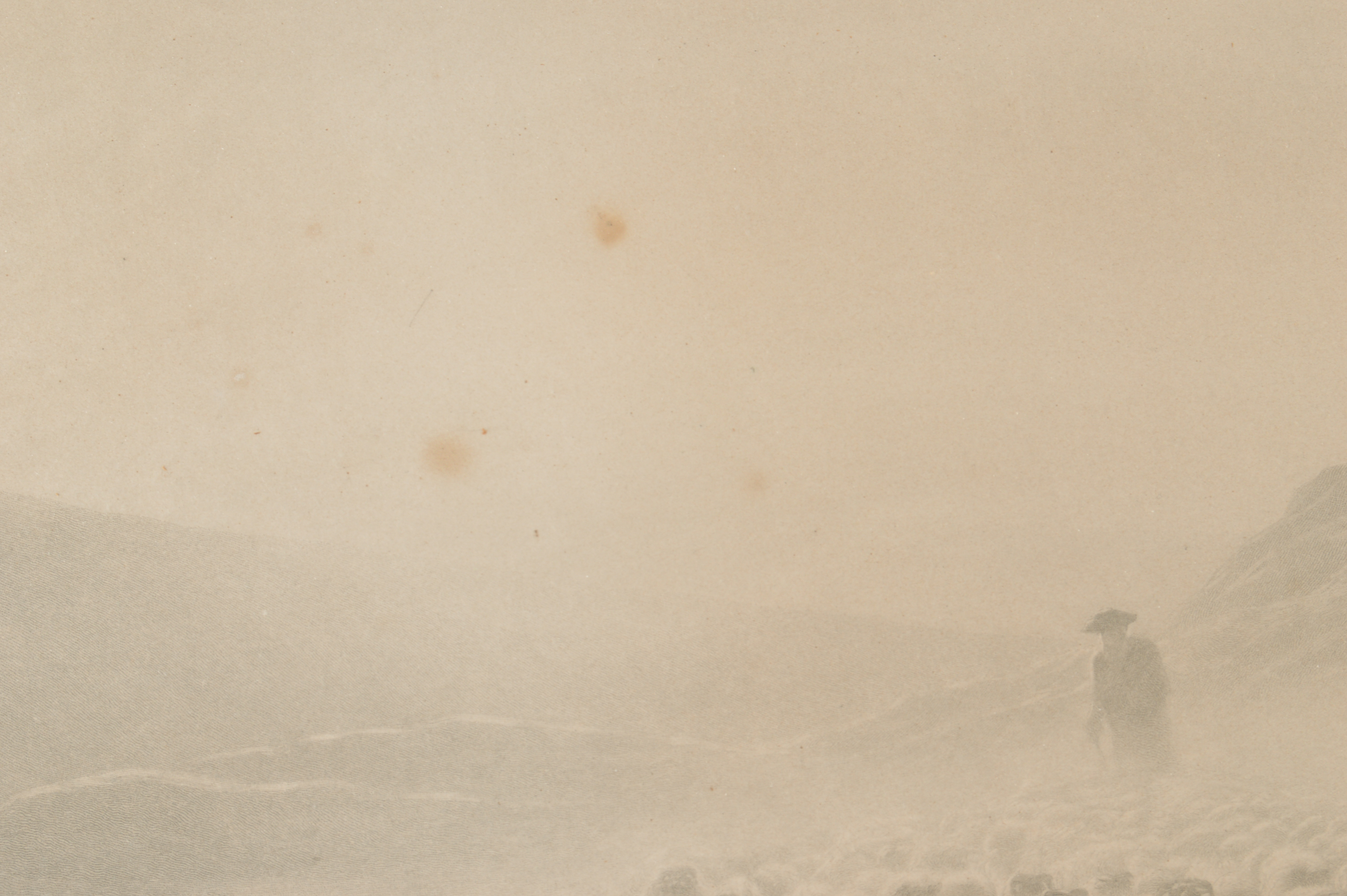 Antique Joseph Farquharson Intaglio Engraving "Leaving The Hills"