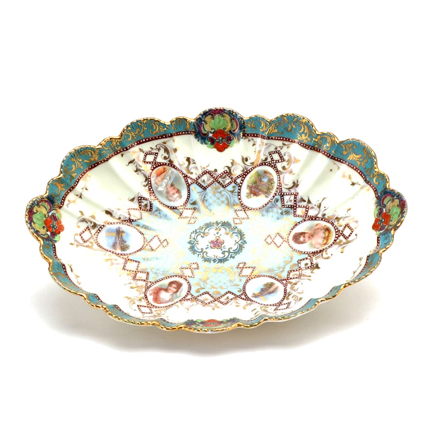 NPSK Japanese Scalloped Porcelain Bowl