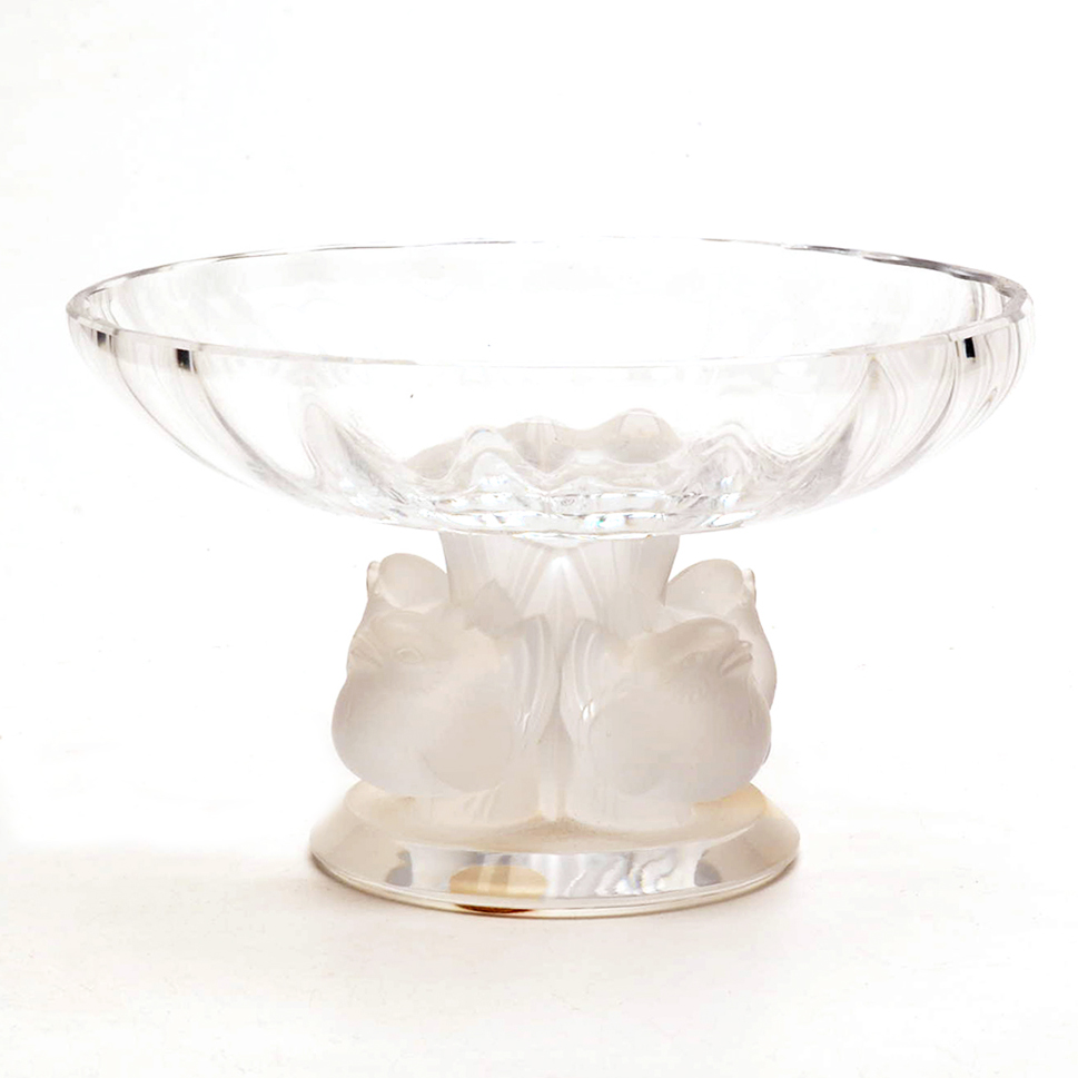 Lalique Crystal Pedestal Bowl
