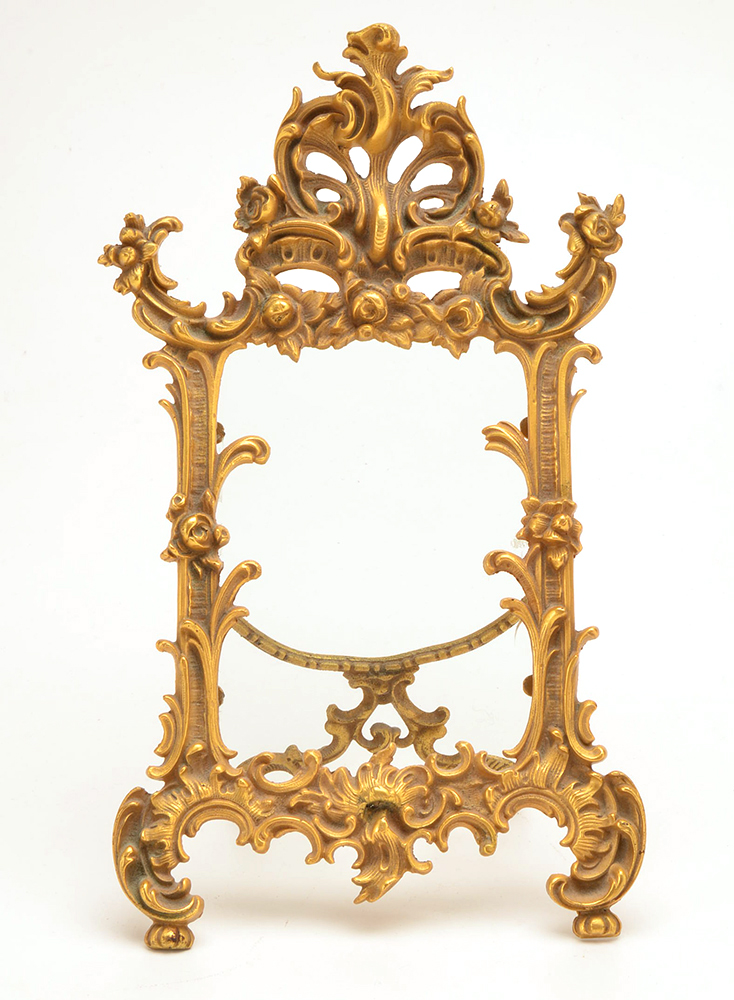 Antique Roccoco Style Brass Picture Frame