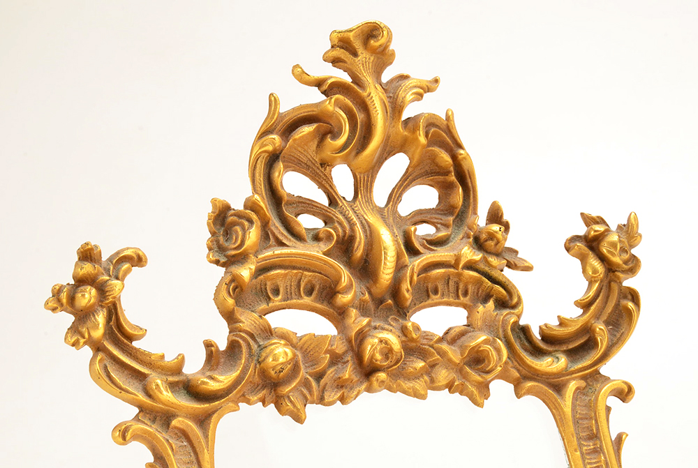 Antique Roccoco Style Brass Picture Frame