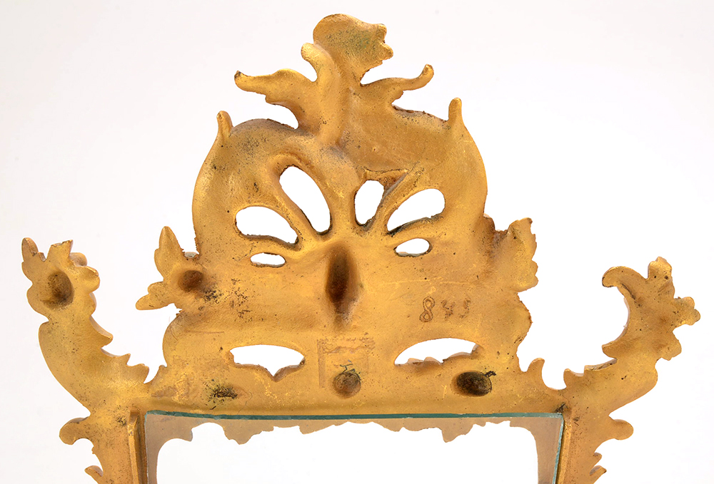 Antique Roccoco Style Brass Picture Frame