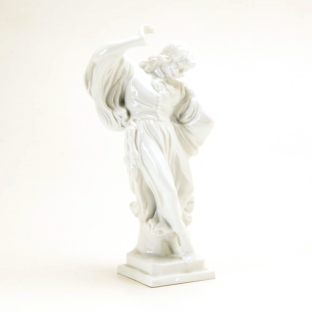 Herend Hungary White Porcelain Csardas Folklore Dancer Figurine