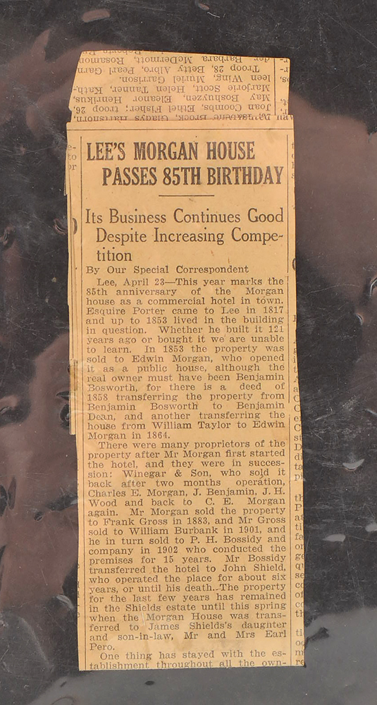 1888 Morgan House Inn Hotel Register