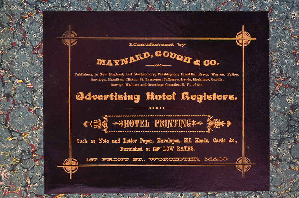 1888 Morgan House Inn Hotel Register