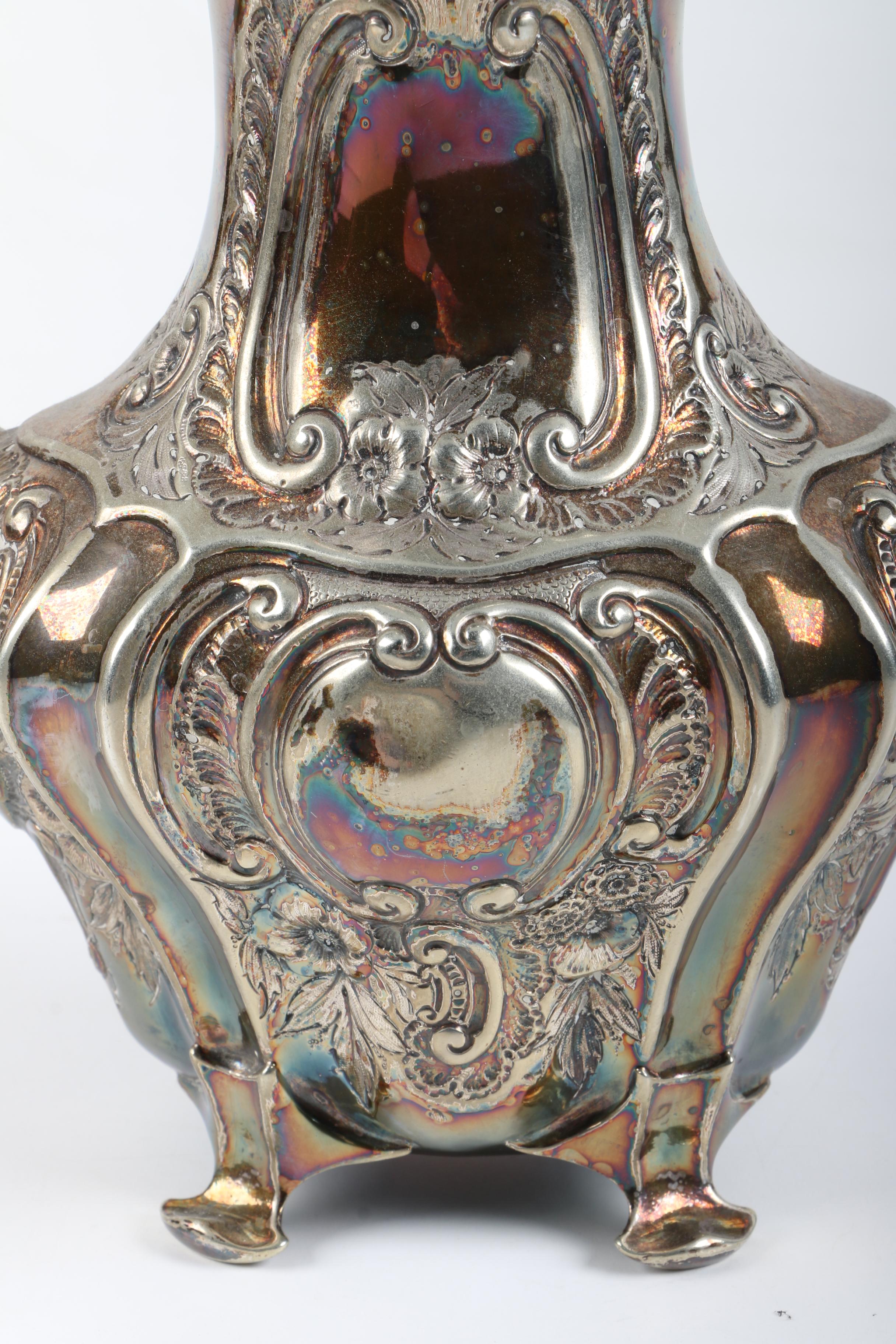 Walker & Hall Repoussé  Silver Plate Tea and Coffee Service