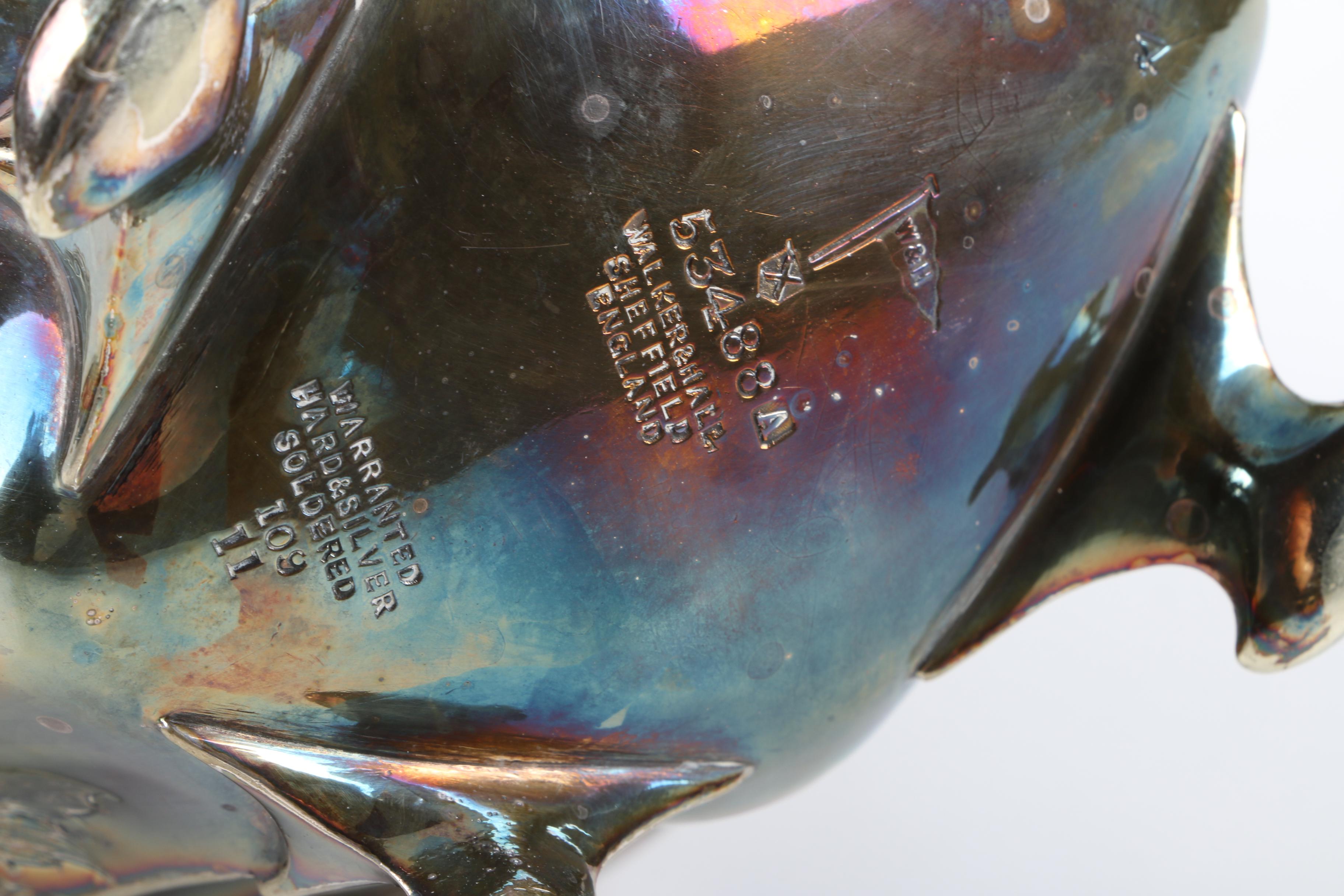 Walker & Hall Repoussé  Silver Plate Tea and Coffee Service