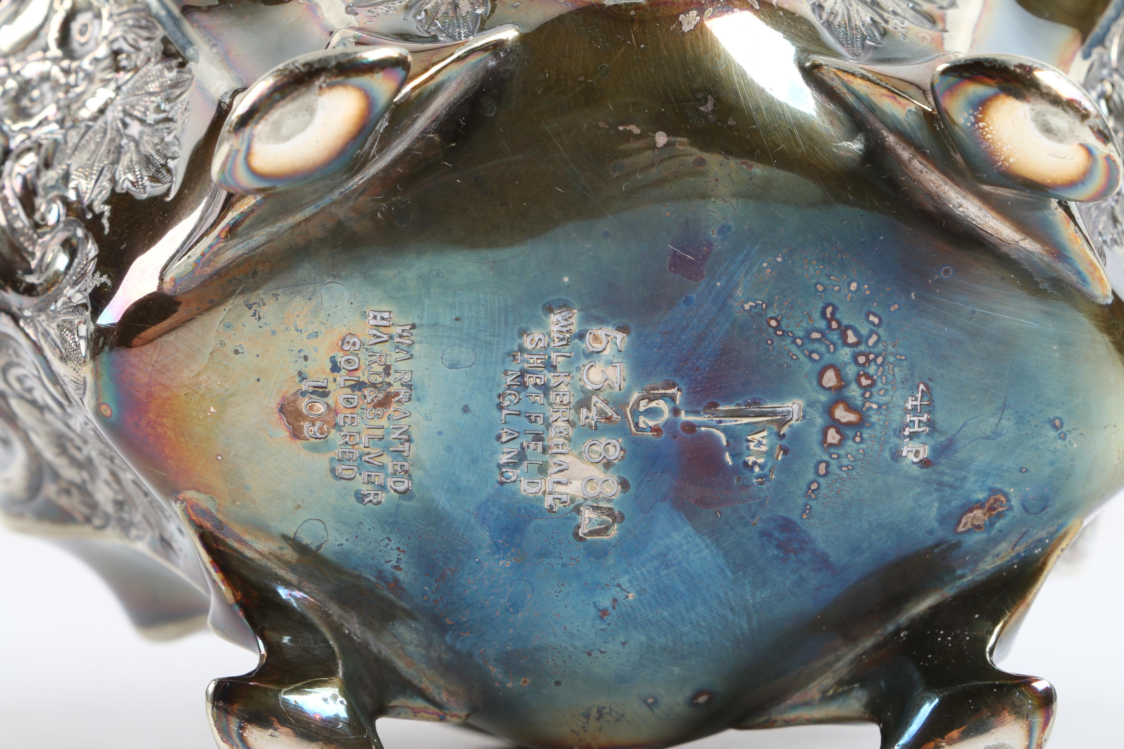 Walker & Hall Repoussé  Silver Plate Tea and Coffee Service