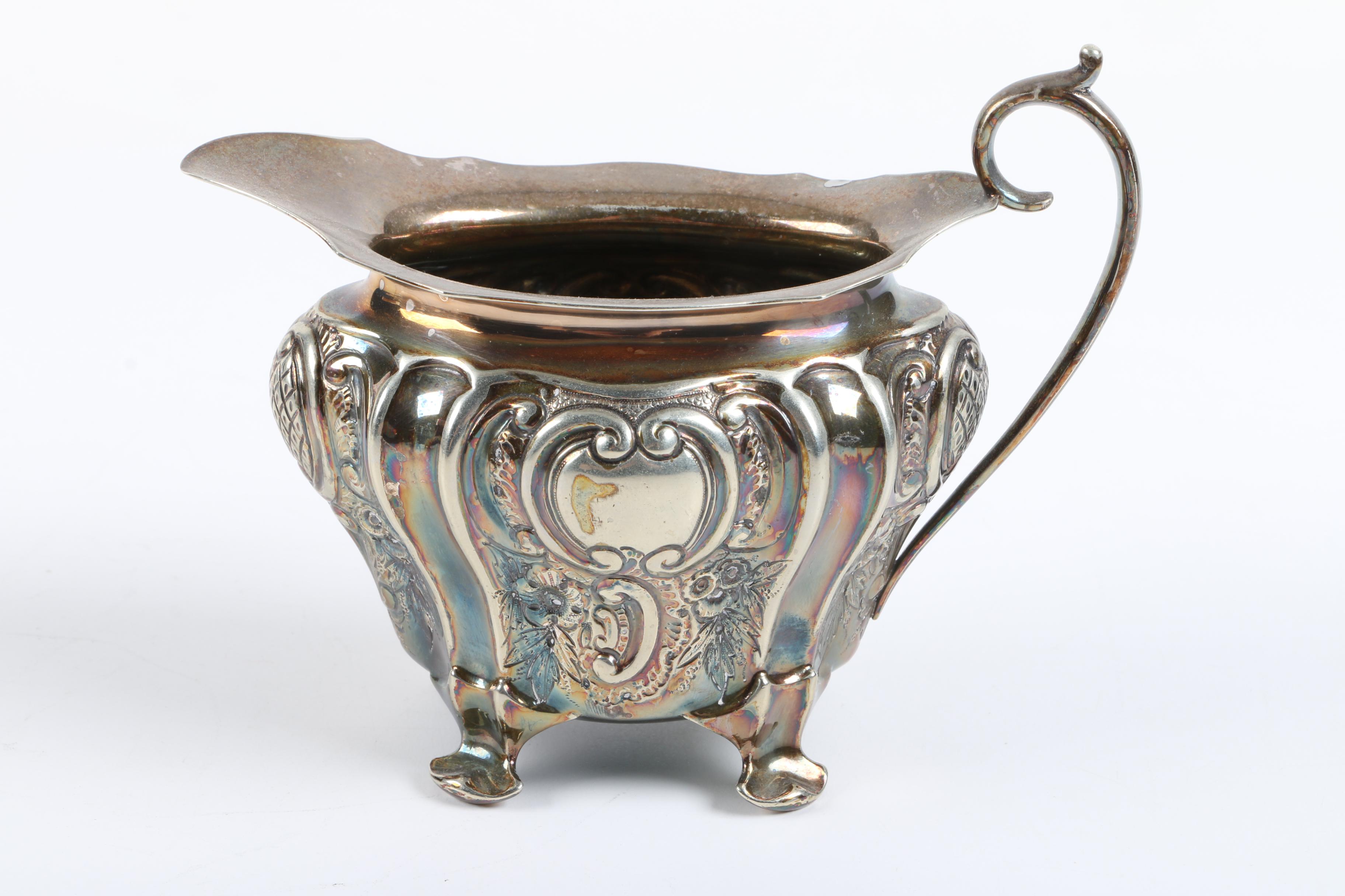 Walker & Hall Repoussé  Silver Plate Tea and Coffee Service