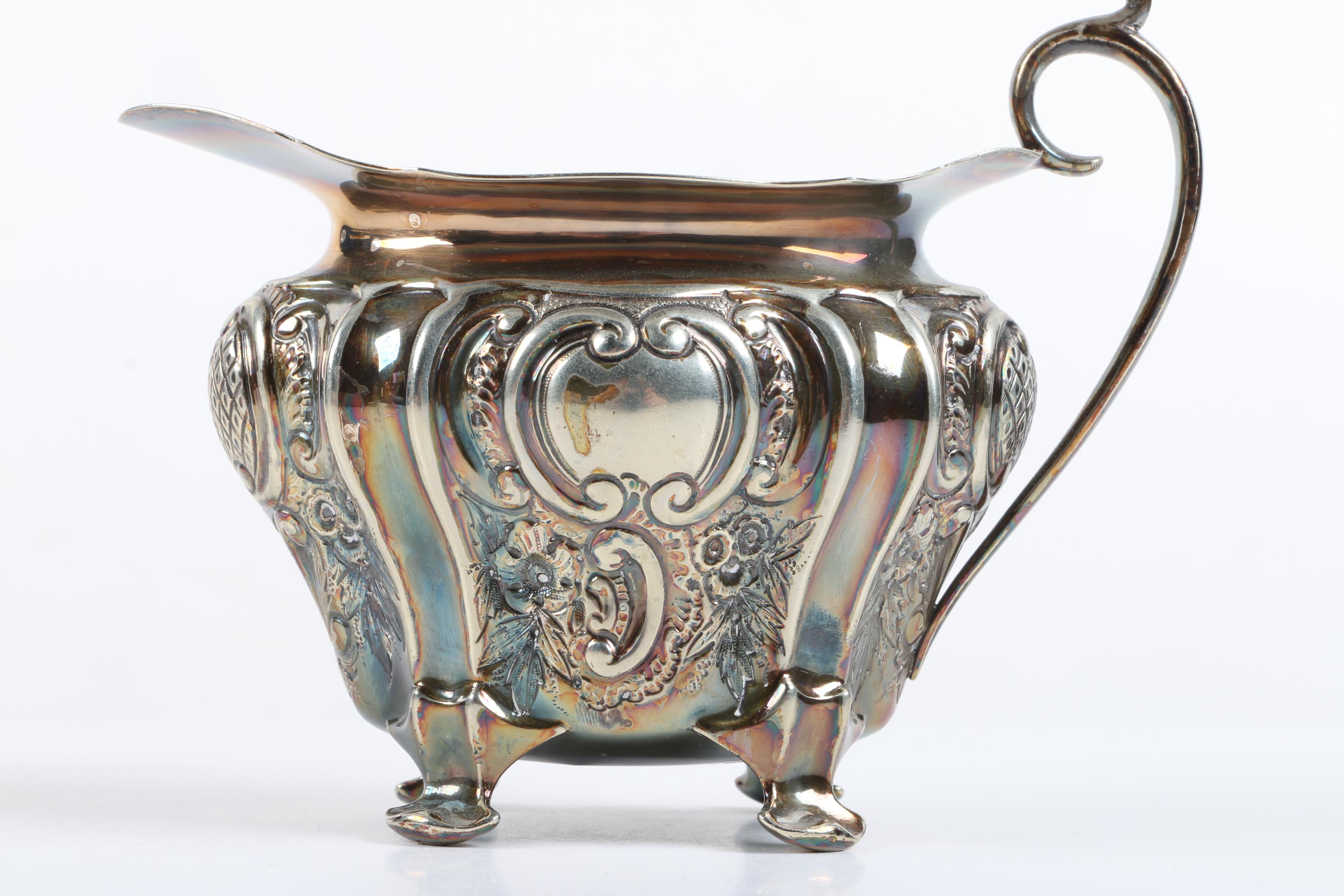 Walker & Hall Repoussé  Silver Plate Tea and Coffee Service