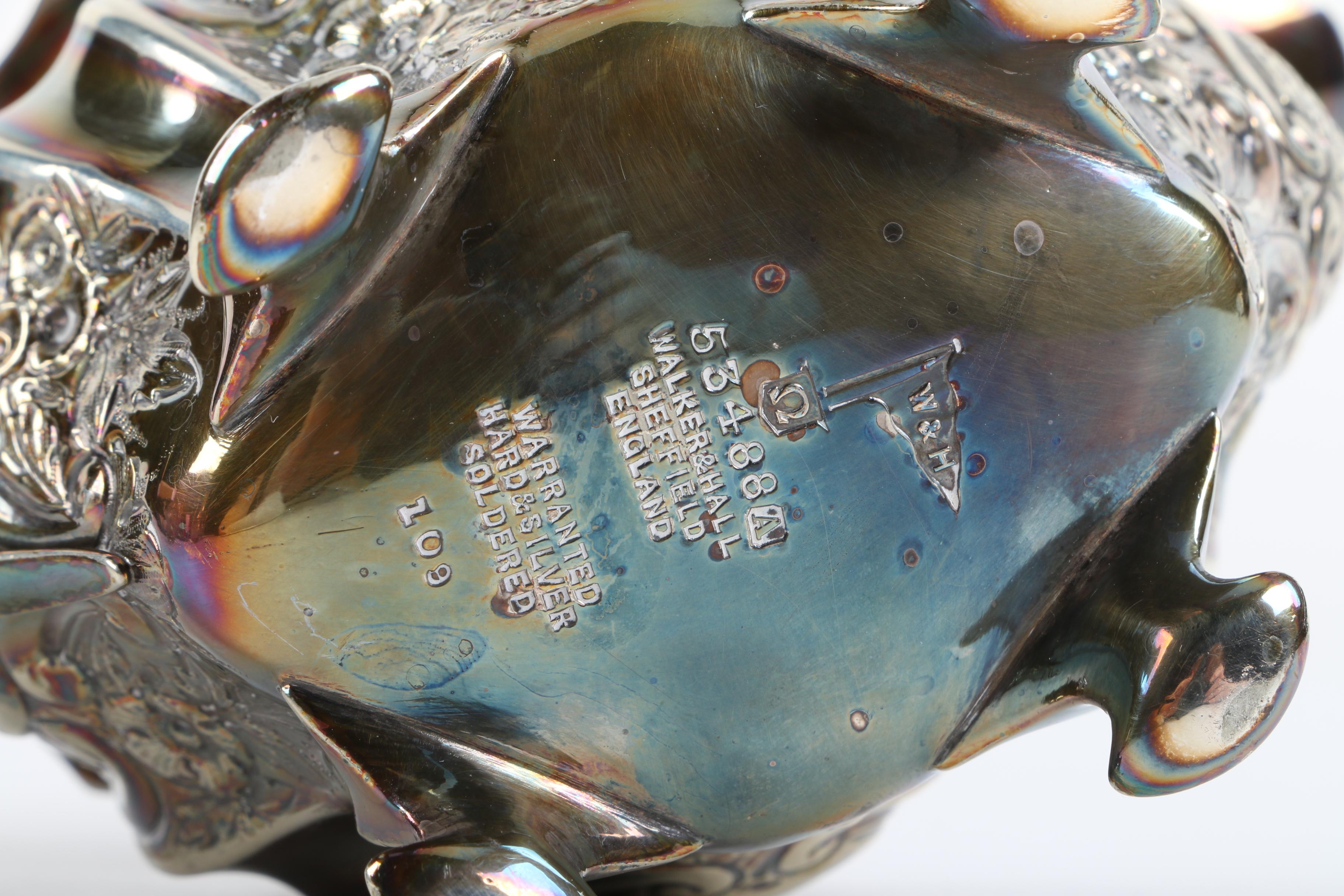 Walker & Hall Repoussé  Silver Plate Tea and Coffee Service