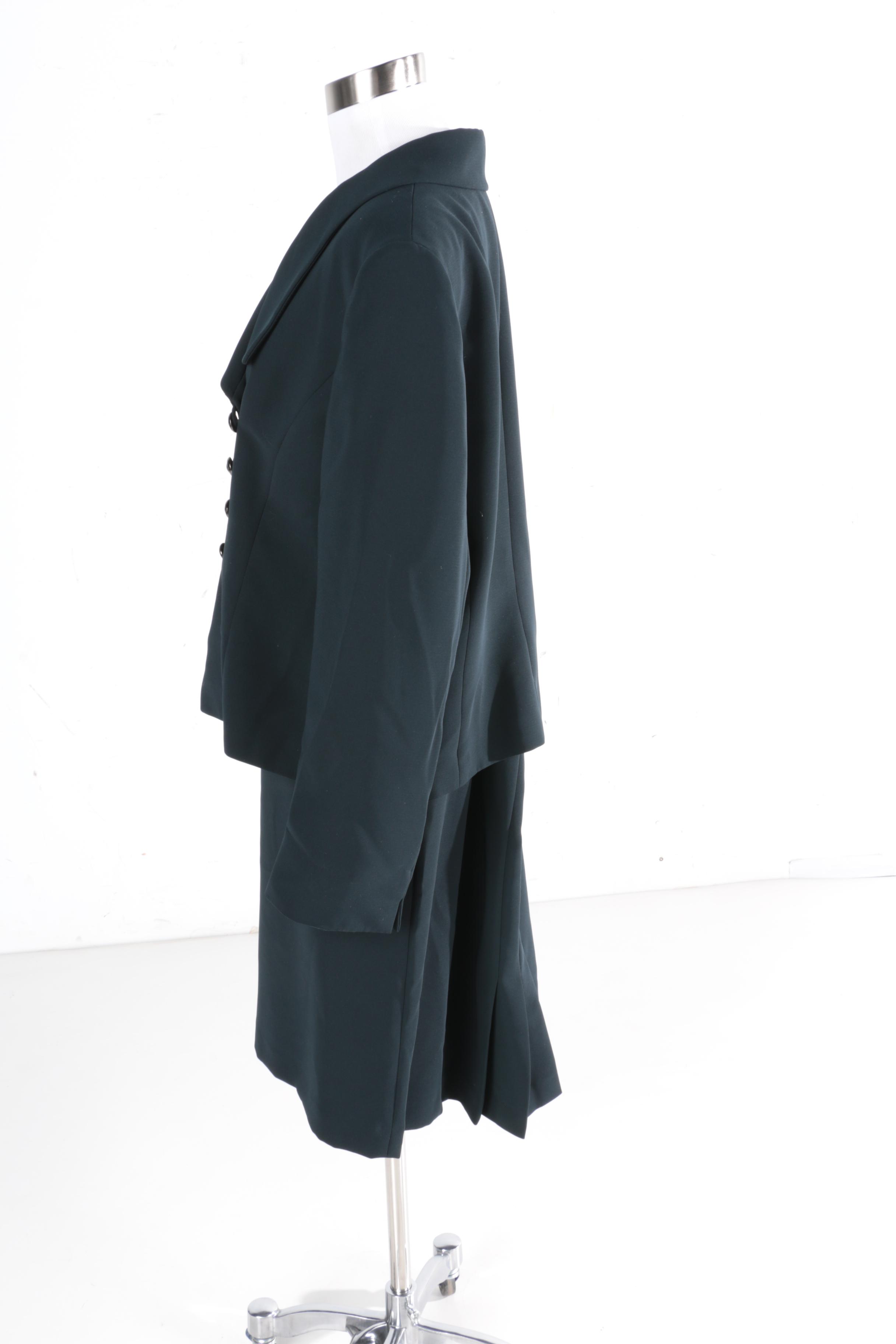 Tahari Asymmetric Front Skirt Suit