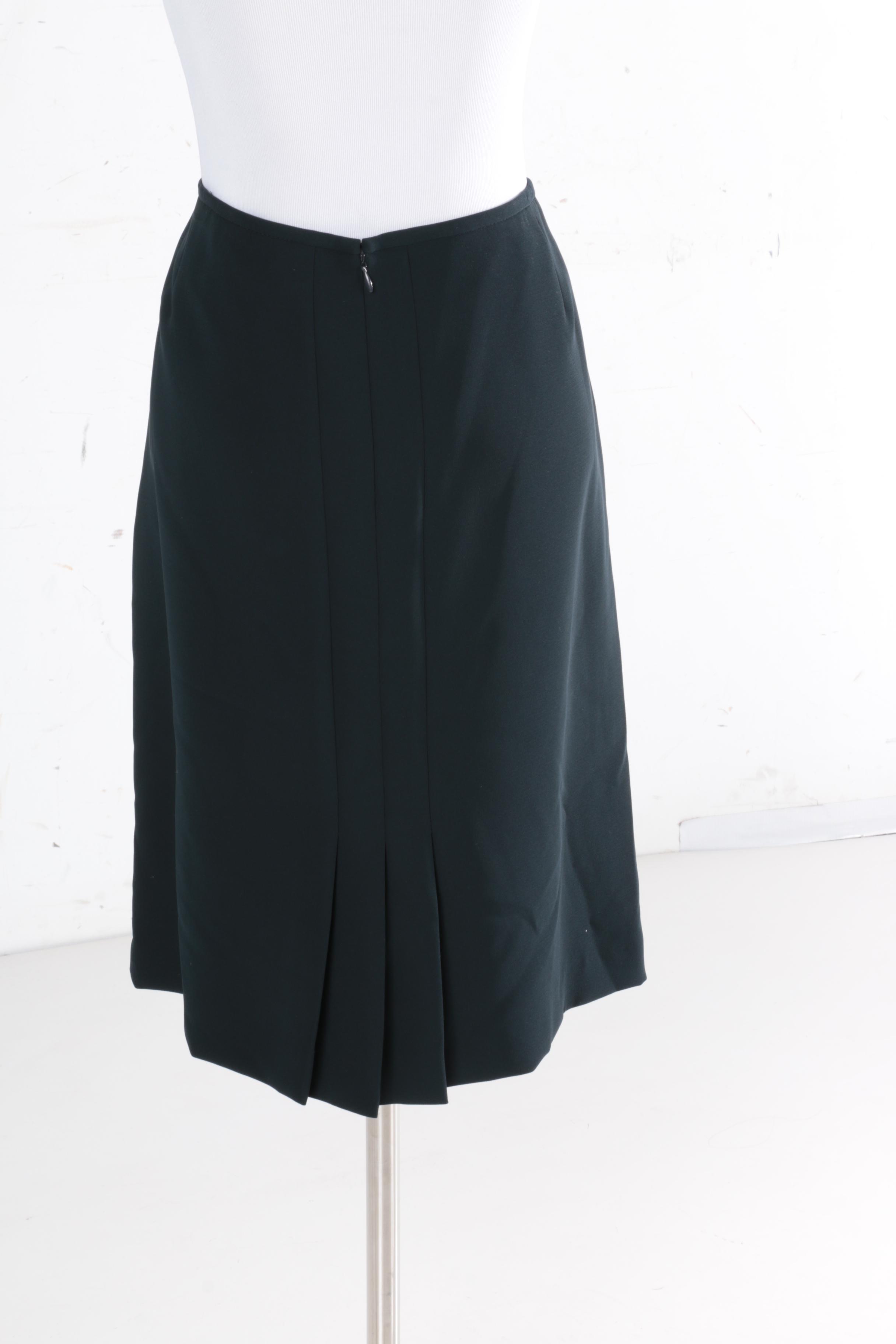 Tahari Asymmetric Front Skirt Suit