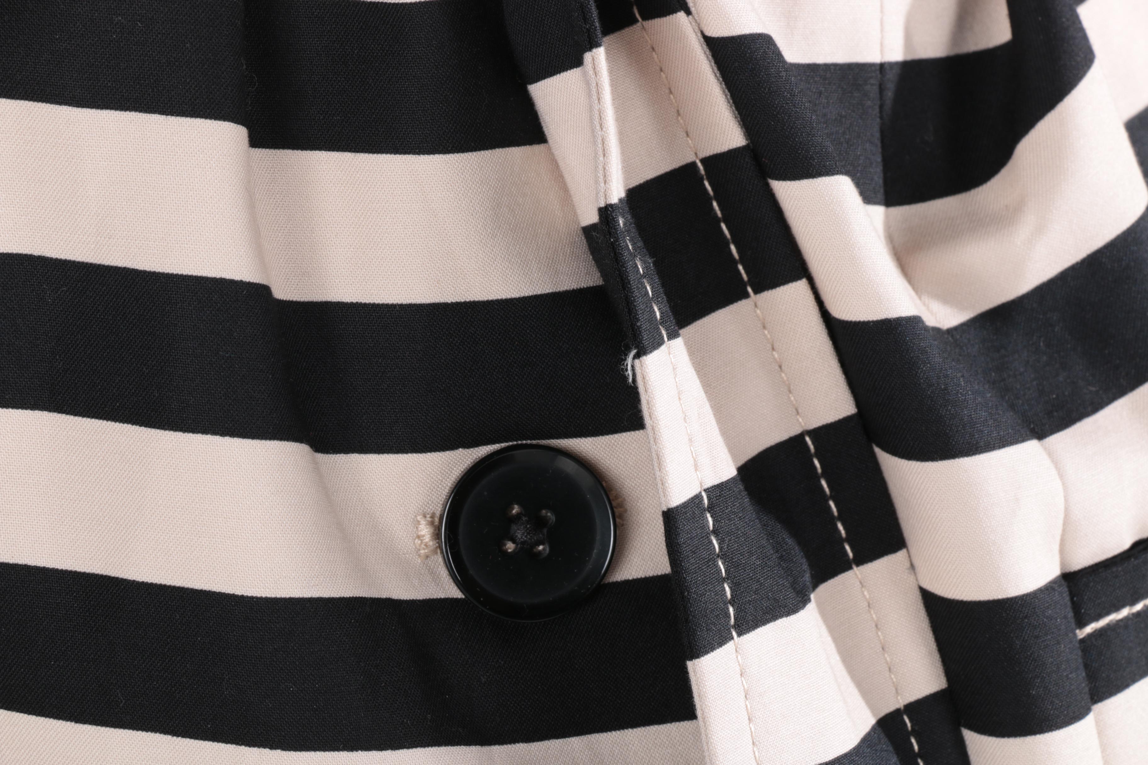 Women's Banana Republic Striped Trench Coat