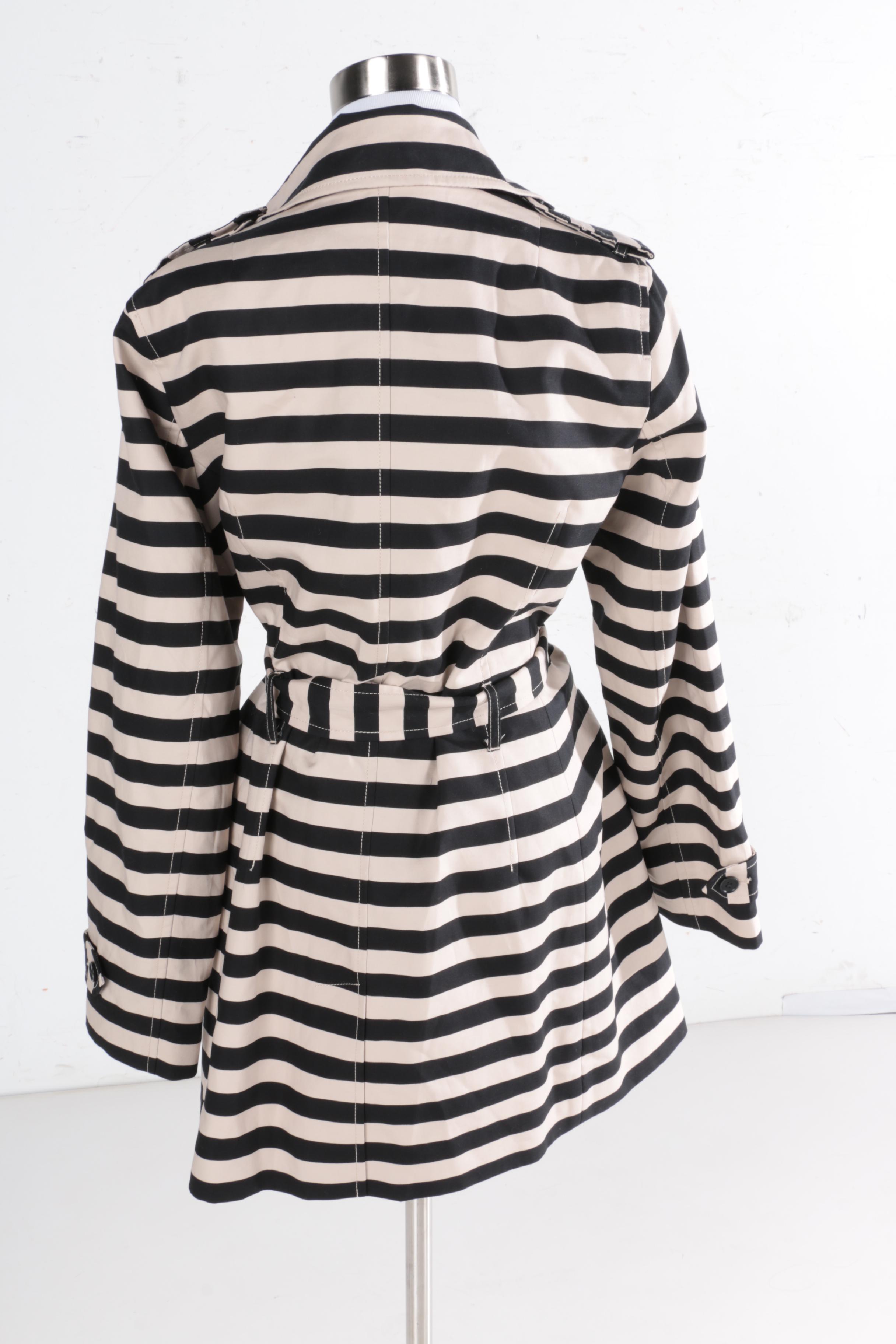 Women's Banana Republic Striped Trench Coat