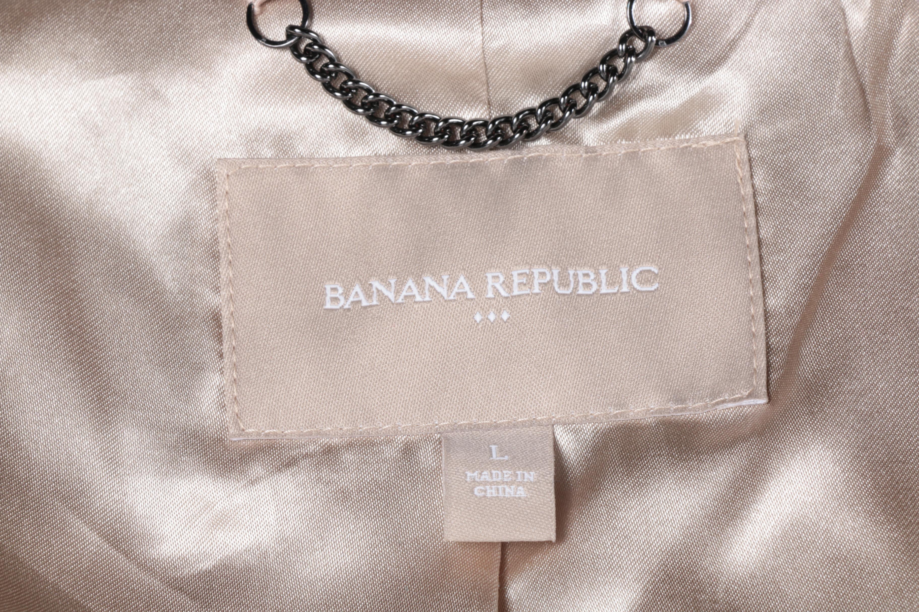 Women's Banana Republic Striped Trench Coat